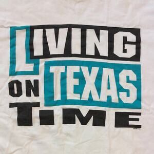 Graphic T-Shirt Mens XL Living On Texas Time 1995 Vintage Tee